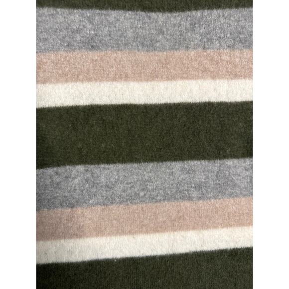 41 Hawthorn Rella Cashmere crewneck striped green, gray, tan  size small - Picture 5 of 11